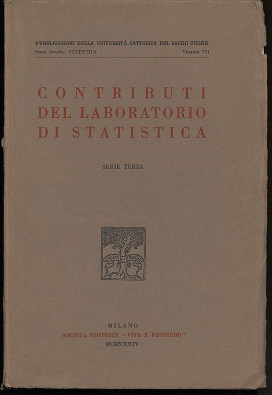 Contributi Del Laboratorio di Statistica - copertina