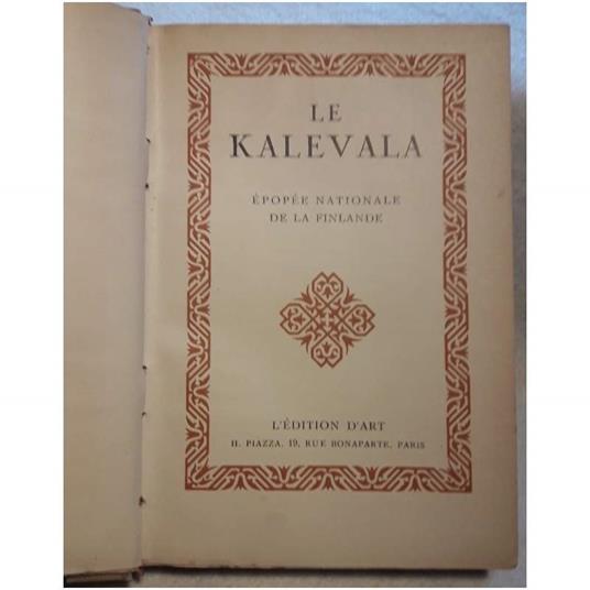 Le Kalevala- Epopee Nationale De La Finlande - copertina