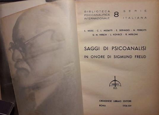 Saggi di Psicoanalisi in Onore di Sigmund Freud - copertina