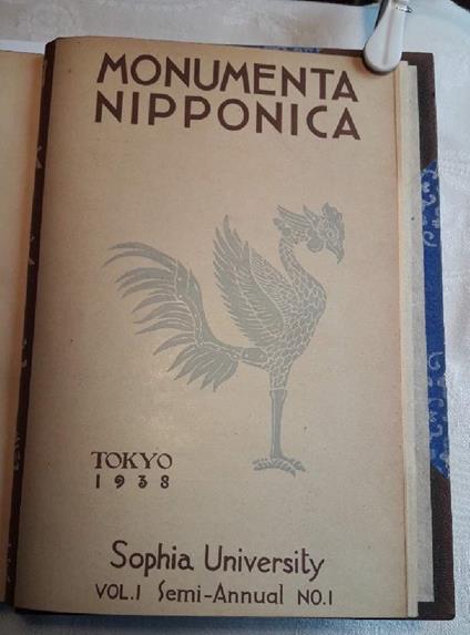 Monumenta Nipponica-studies On Japanese Culture Past And Present-vol I No. 1 e 2  - copertina
