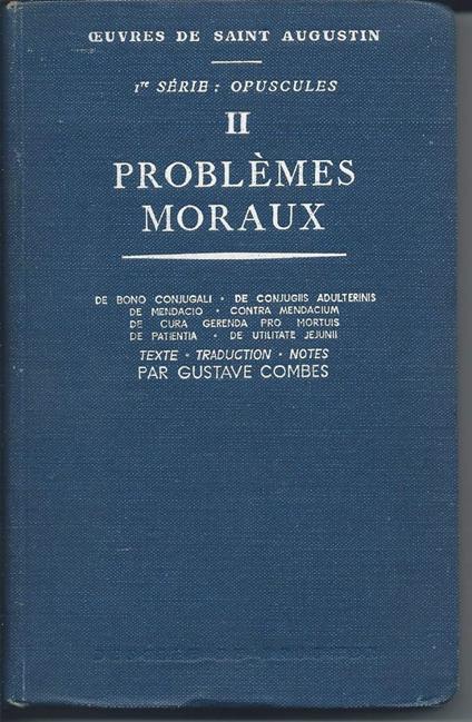 Problemes Moraux - Agostino (sant') - copertina
