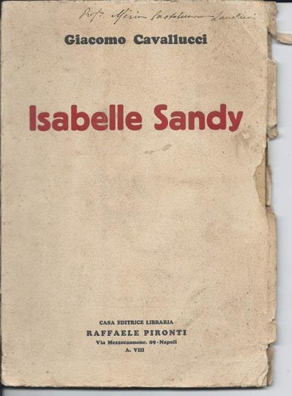 Isabelle Sandy  - Giacomo Cavallucci - copertina