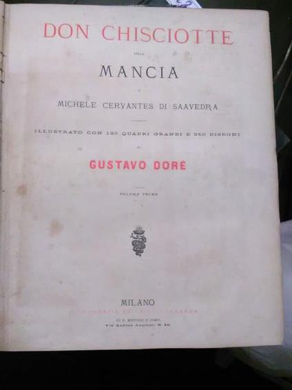Don Chisciotte Della Mancia Illustrato con 120 Quadri Grandi e 250 Disegni di Gustavo Dorž - Miguel de Cervantes - copertina