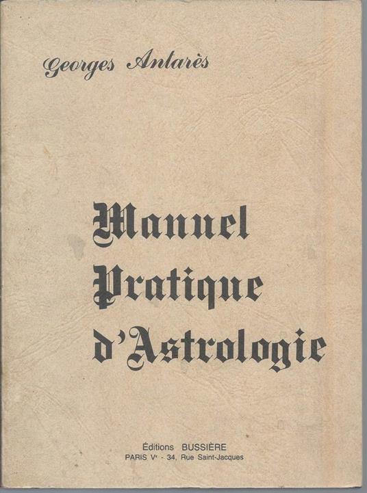 Manuel Pratique D'astrologie - copertina