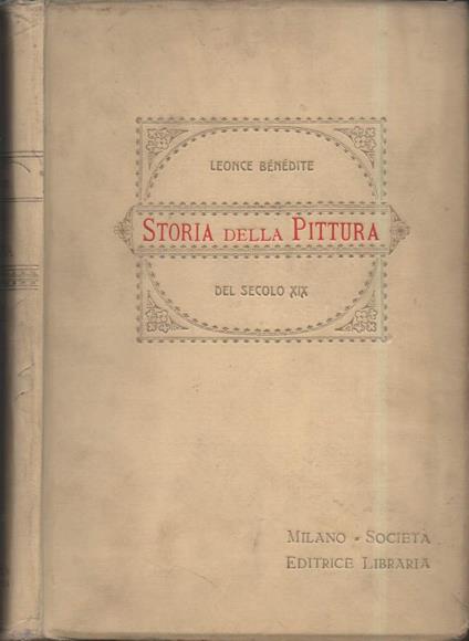 Storia Della Pittura Del Secolo Xix  - copertina