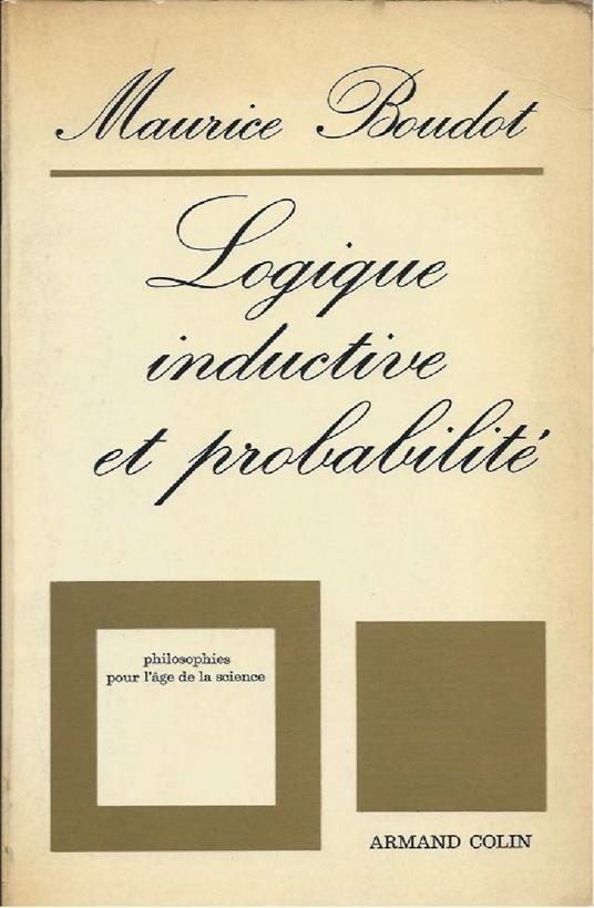 Logique Inductive Et Probabilitƒ - copertina