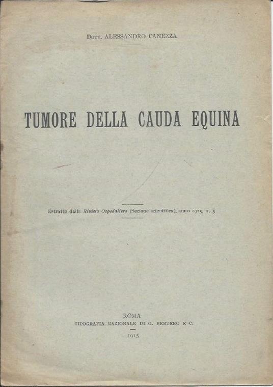 Tumore Della Cauda Equina  - copertina