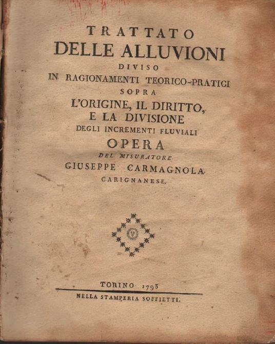 Trattato Delle Alluvioni  - copertina