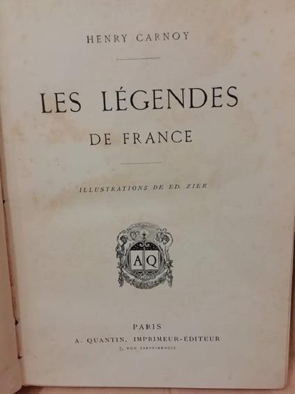 Les Legendes De France  - copertina