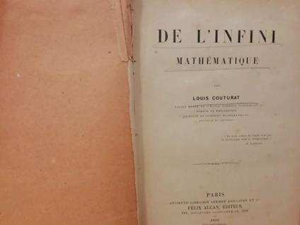 De L'infini Mathematique  - copertina