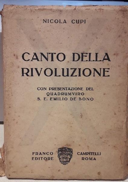 Canto Della Rivoluzione - copertina