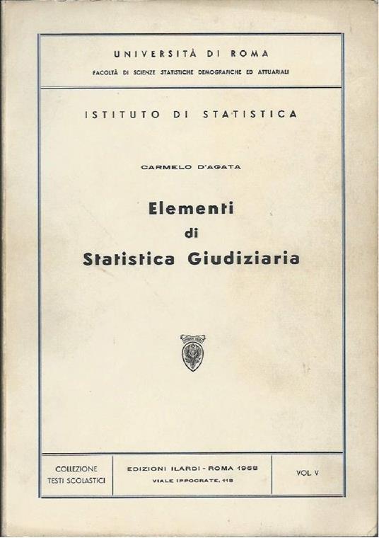 Elementi di Statistica Giudiziaria - copertina