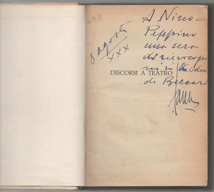 Discorsi a Teatro di Luciano Rubempr  - copertina