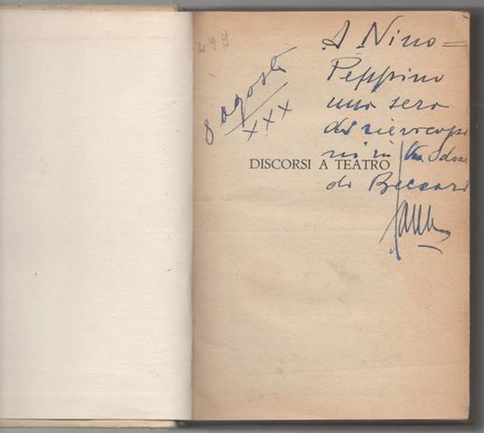 Discorsi a Teatro di Luciano Rubempr  - copertina