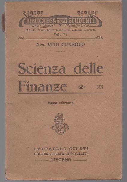 Scienza Delle Finanze  - copertina