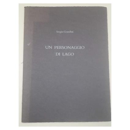 Un Personaggio di Lago - copertina