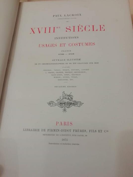 Xviii Siecle. Institutions, Usages Et Costumes. France 1700 - 1789  - copertina