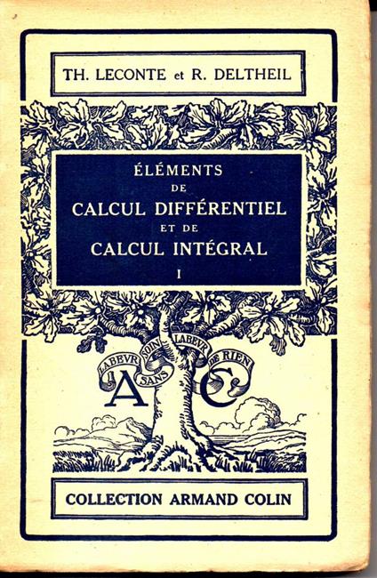 Elements De Calcul Differentiel Et De Calcul Integral - copertina