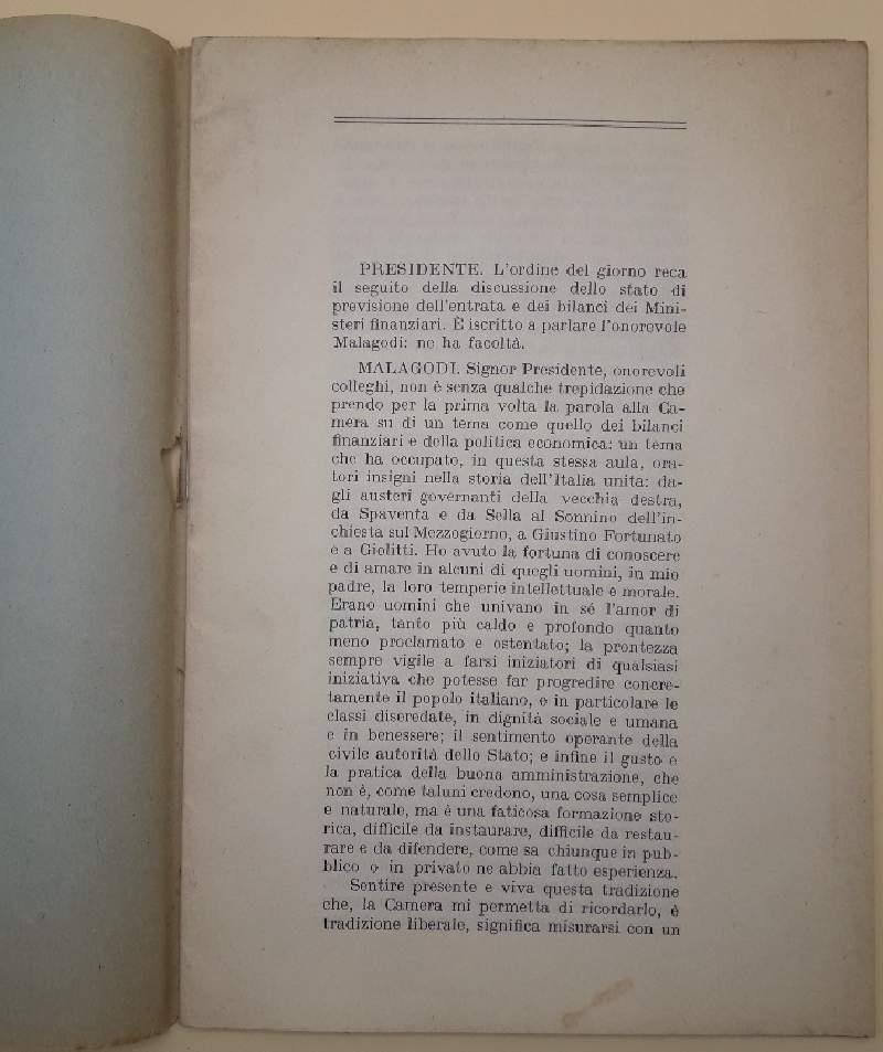 Per Una Moderna Politica Economica e Finanziaria Liberale