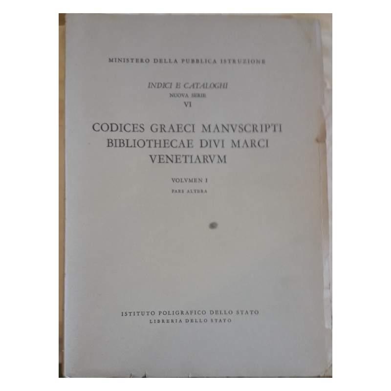 Codices Graeci Manuscripti Bibliothecae Divi Marci Venetiarum-4 Voll.