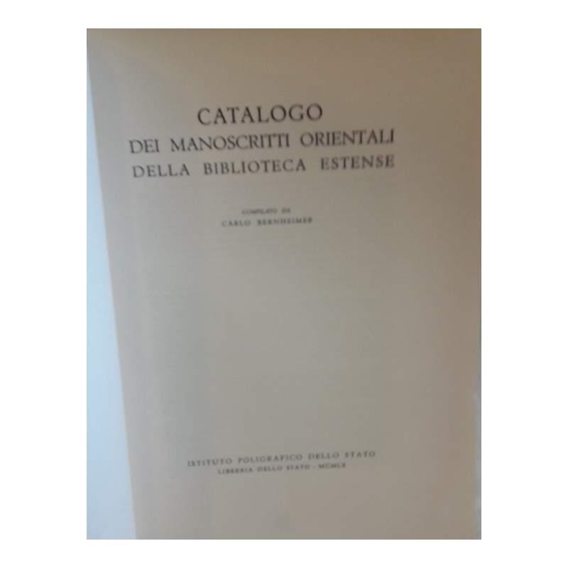 Catalogo Dei Manoscritti Orientali Della Biblioteca Estense