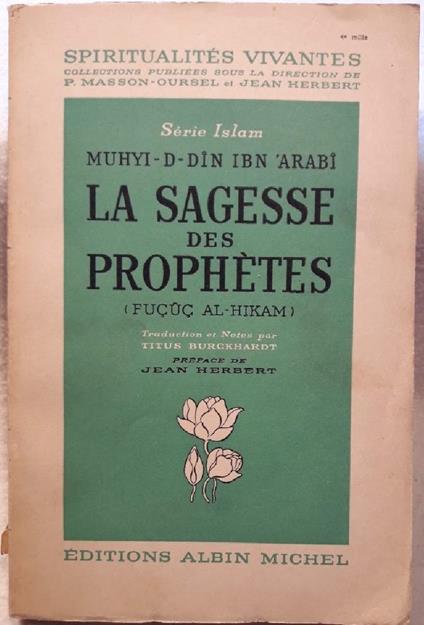 La Sagesse Des Prophetes(fucuc Al Hikam)  - copertina
