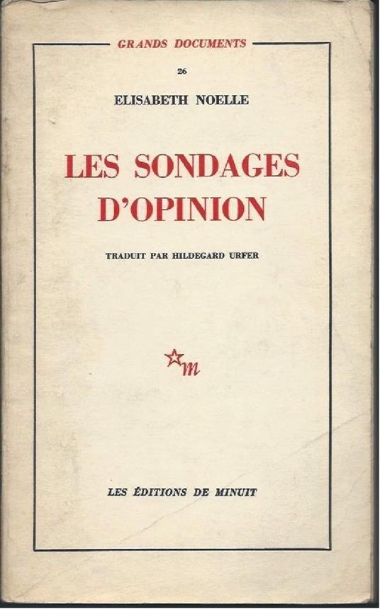Les Sondages D'opinion - copertina