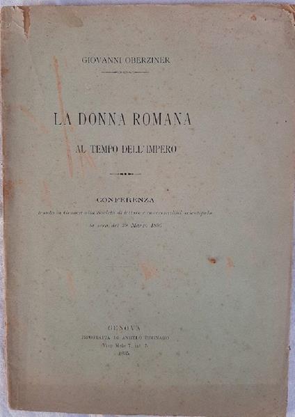 La Donna Romana Al Tempo Dell'impero - copertina