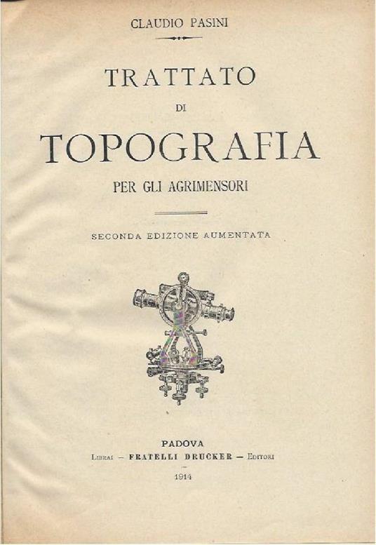 Trattato di Topografia per Gli Agrimensori - copertina