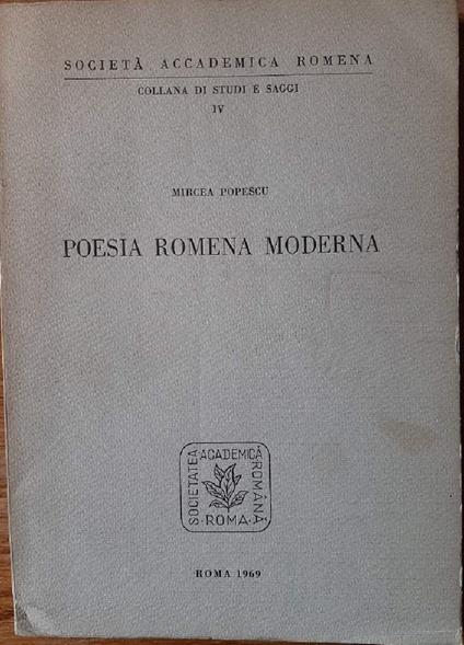 Poesia Romena Moderna - copertina