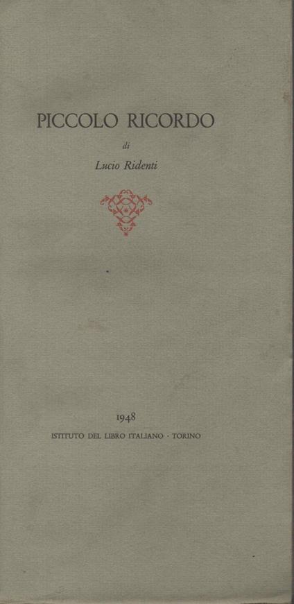 Piccolo Ricordo  - copertina