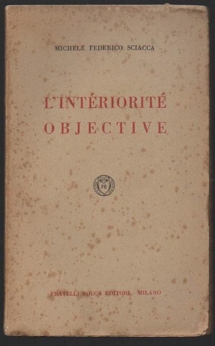 L' interioritè Objective  - copertina