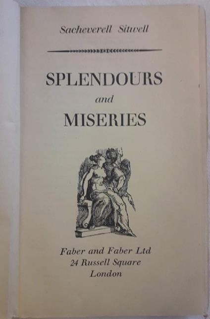 Splendours And Miseries - copertina