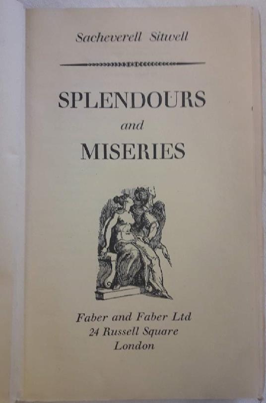 Splendours And Miseries - copertina