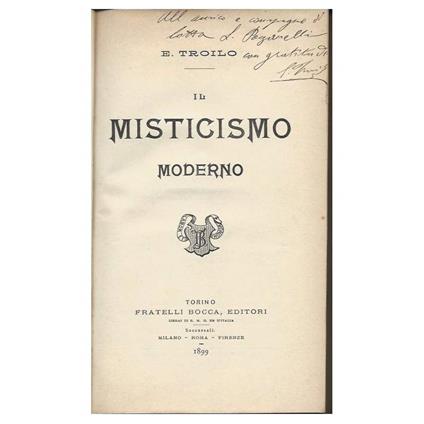 Il Misticismo Moderno - copertina