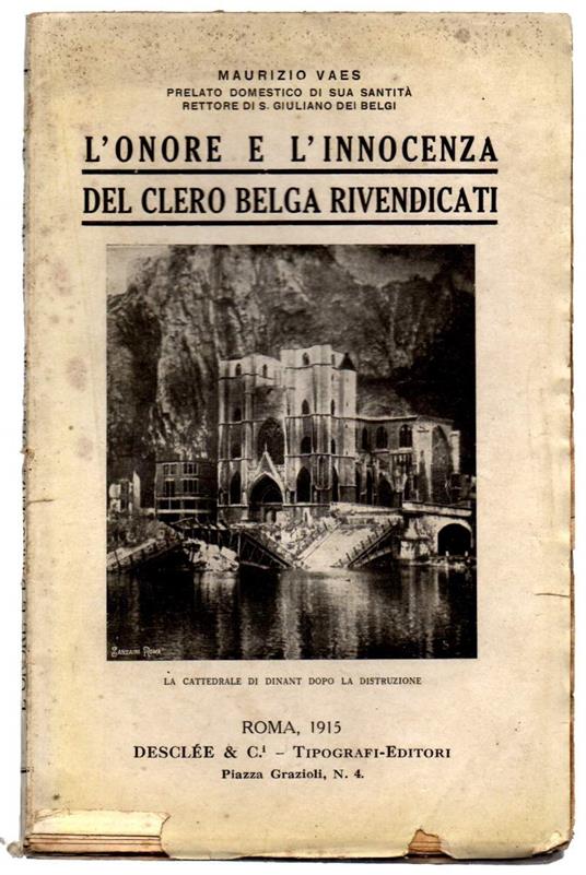 L' onore e L' innocenza Del Clero Belga Rivendicati - copertina