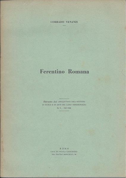 Ferentino Romana  - copertina