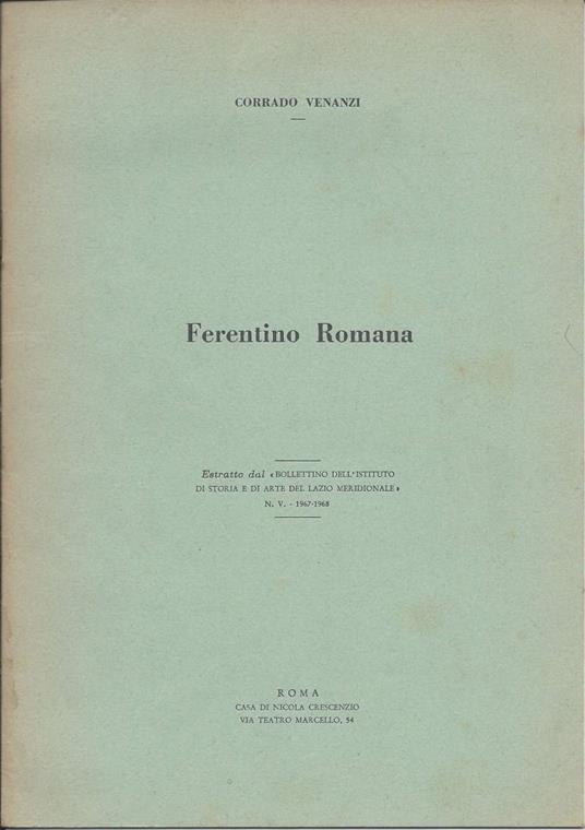 Ferentino Romana  - copertina