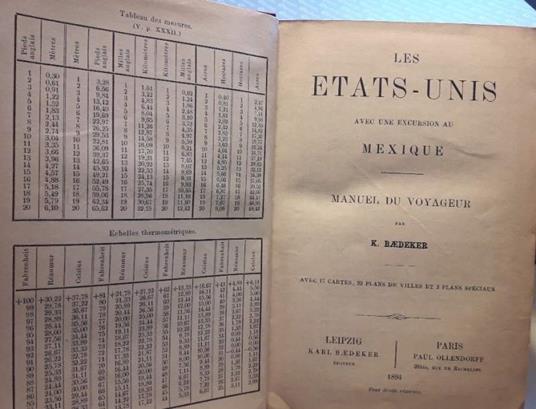 Les Etats-unis Avec Une Excursion Au Mexique-manuel Du Voyageur - K. Baedeker - copertina