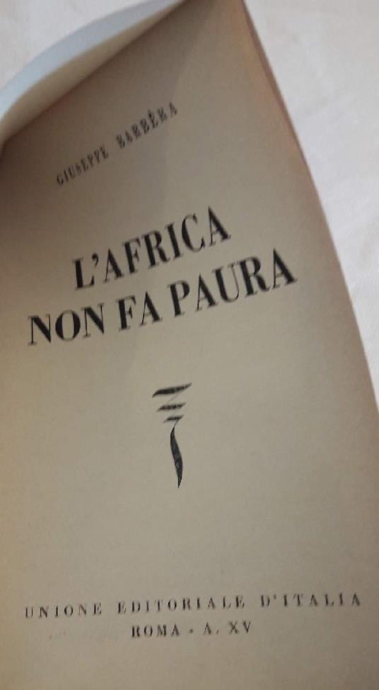 L' africa Non Fa Paura - Giuseppe Barbera - copertina