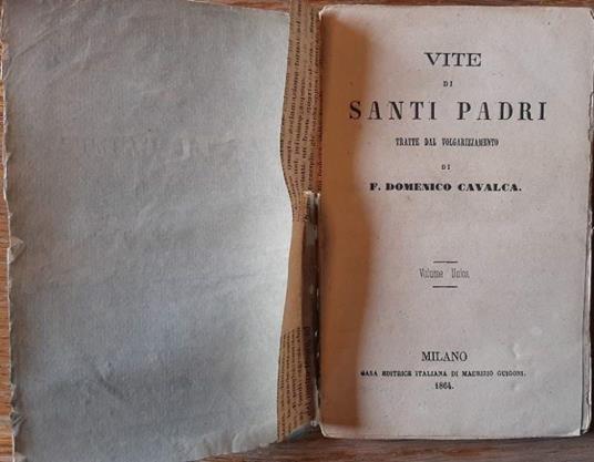 Vite di Santi Padri Tratte Dal Volgarizzamento di F.Domenico Cavalca - Domenico Cavalca - copertina
