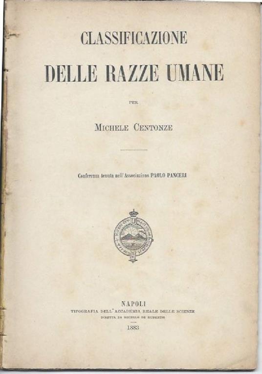Classificazione Delle Razze Umane  - Michele Centonze - 2