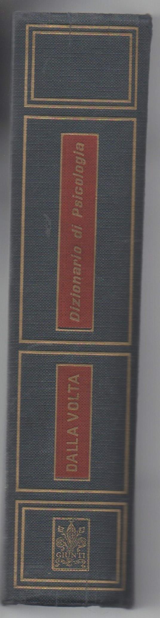 Dizionario di Psicologia  - Amedeo Dalla Volta - copertina