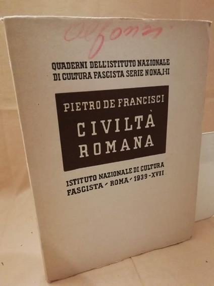 Civiltà Romana  - Pietro De Francisci - copertina