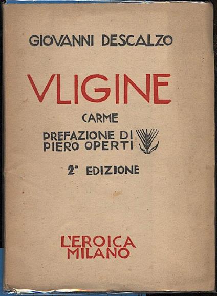 Uligine Carme - Giovanni Descalzo - copertina