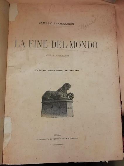 La Fine Del Mondo  - Camillo Flammarion - copertina