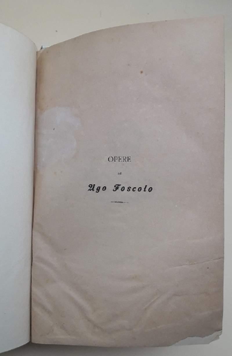 Opere di Ugo Foscolo