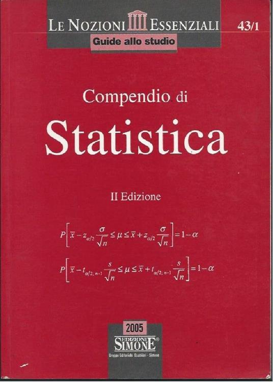 Compendio di Statistica - Carla Iodice - copertina