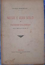 Notizie e Versi Scelti di Francesco Rolandello-poeta Trivignano Del Sec. Xv