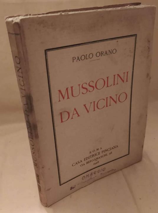 Mussolini da Vicino  - Paolo Orano - copertina